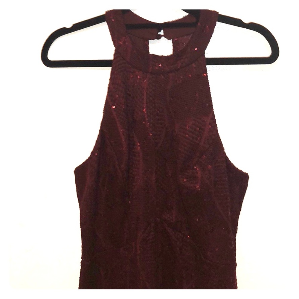 Burgundy party dress